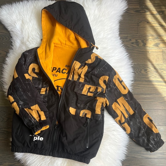 Pacaline Reversible Jacket - Black & Yellow - Picture 1 of 2